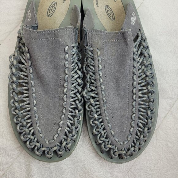 Keen Uneek 11014627 gargoyle gray men's corded woven suede slides sandals 10 - Picture 6 of 10